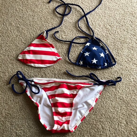 Old Navy Other - USA American Flag Triangle Bikini